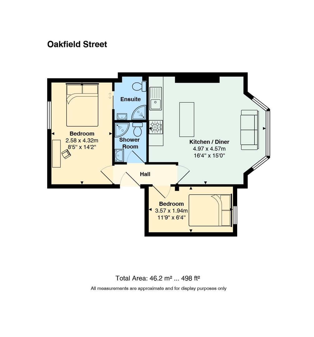 Floorplan for Oakfield Street, Roath
